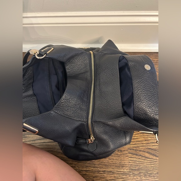 RARE Vintage Coach Phoebe madison navy blue Shoulder Bag In Pebble Leather - Picture 5 of 12